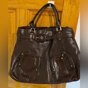 Brown buckled bag